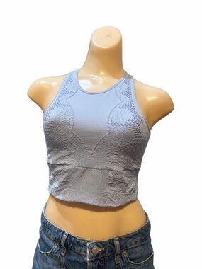 Free Movement Lilac Textured Crop Top